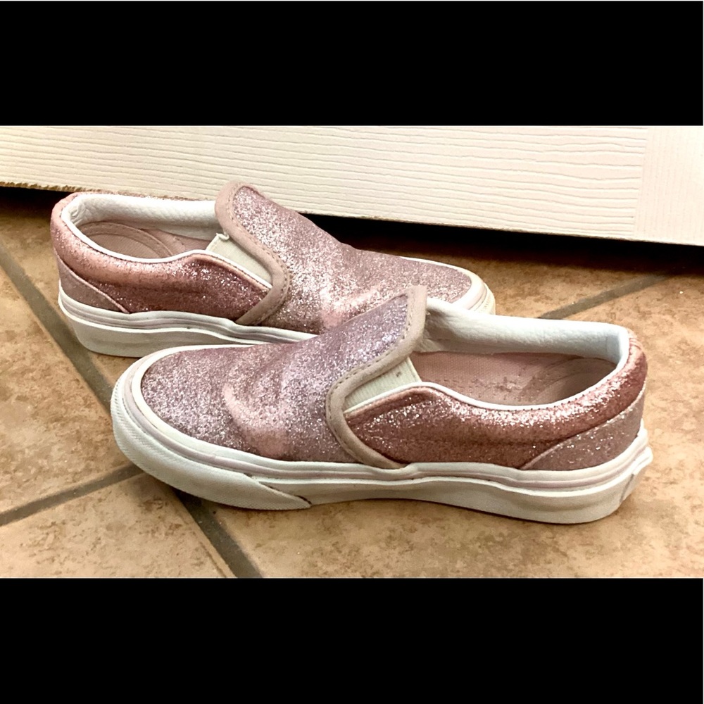 Glittery Pink Vans Shoes - Picture 8 of 10